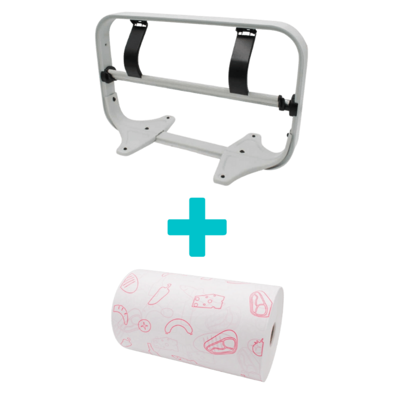 Dyspenser + papier do żywności z PE rolka 35cm, 10kg, zestaw na start!