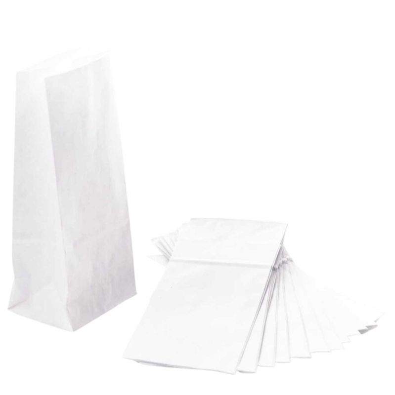 Torebka papierowa klockowa biała 19x8x6 ,5 cm 70g - 100szt.