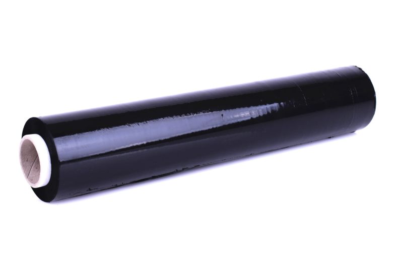 Folia stretch czarna, rolka  1,5 kg 50cm