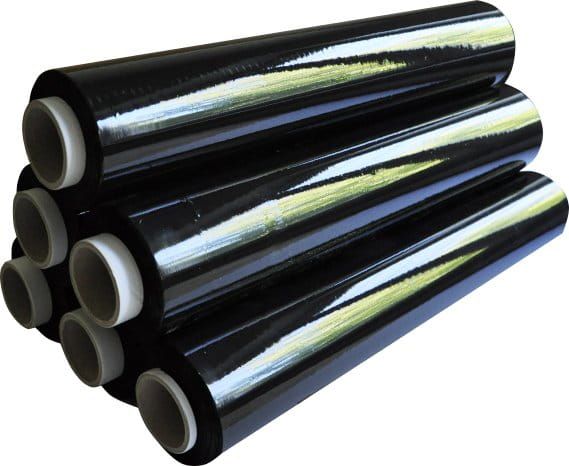 Folia stretch czarna, rolka  1,5 kg 50cm