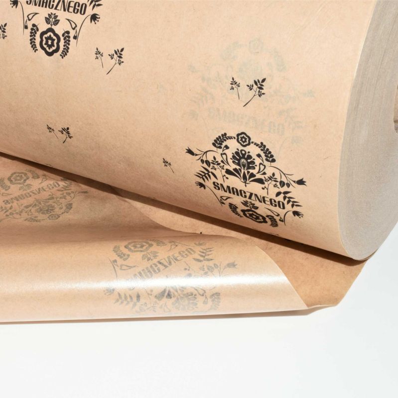 Papier do pakowania żywności z PE 10kg REGIONALNY brąz rolka 35cm
