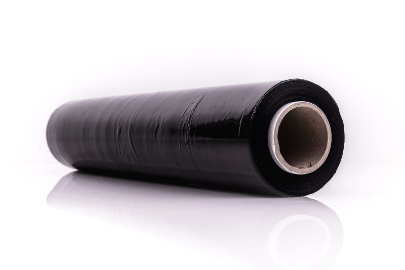 Folia stretch czarna mocna rolka  50cm 3 kg