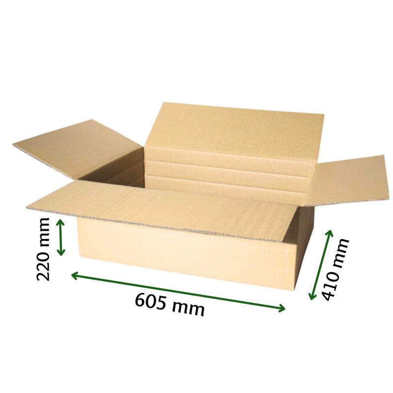Karton klapowy 605x410x220mm z regulowaną wysokością - 5 szt.