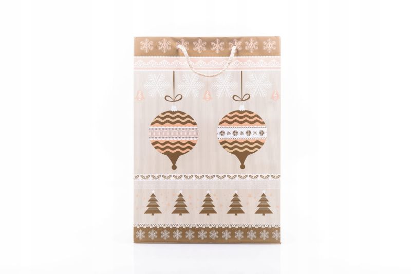 Laminowana torba świąteczna na prezent 23x32x11 cm