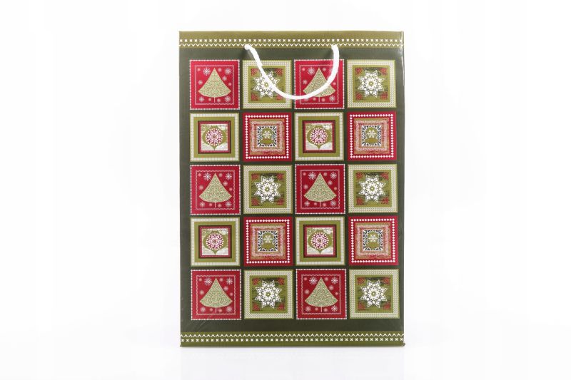 Laminowana torba świąteczna na prezent 23x32x11 cm