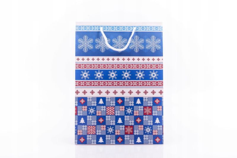 Laminowana torba świąteczna na prezent 23x32x11 cm