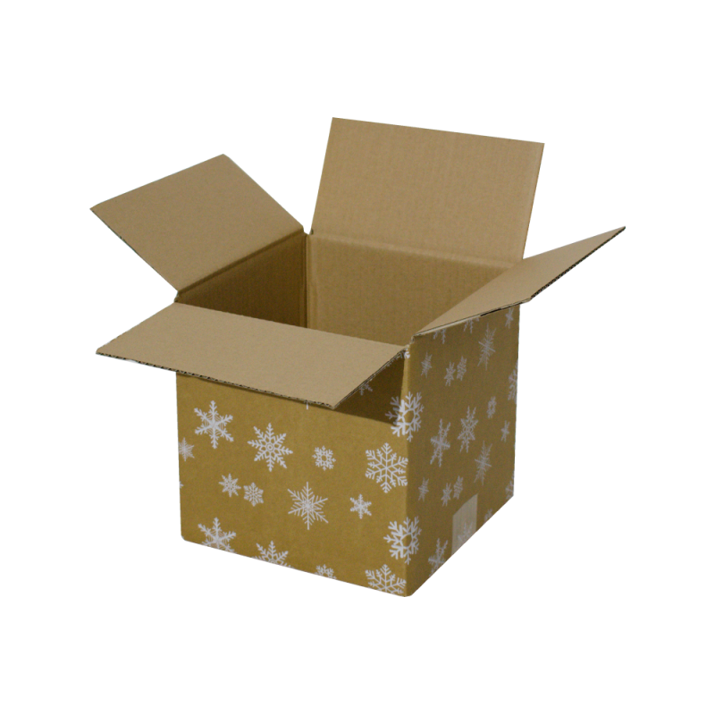 Karton klapowy w gwiazdki 250x240x240 na prezent Boże Narodzenie 10 sztuk