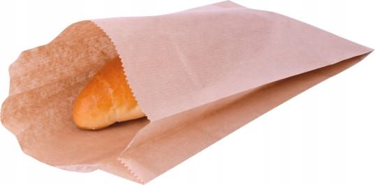 Torebki papierowe fałdowe brązowe 12x21 cm opk. 100 sztuk brąz