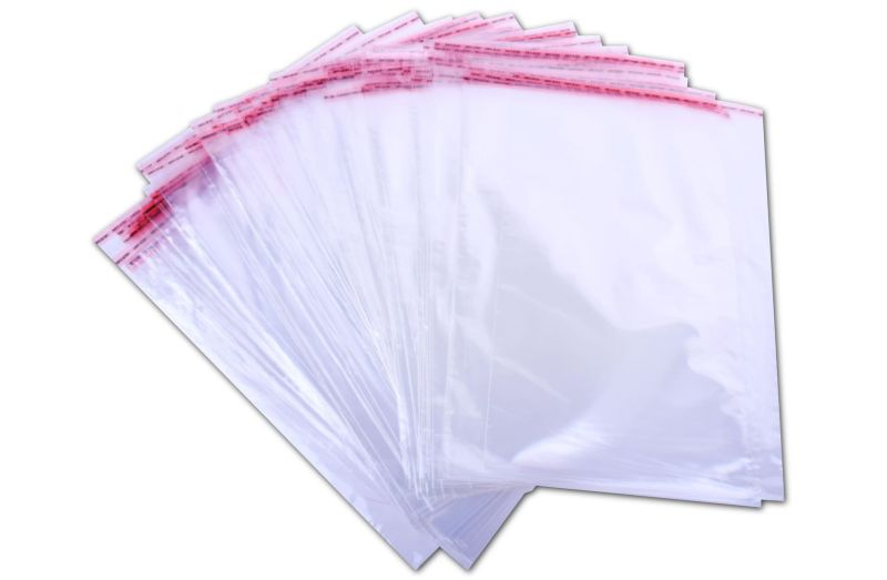 Woreczki Foliowe PP z taśmą klejącą 200x300 +40 mm