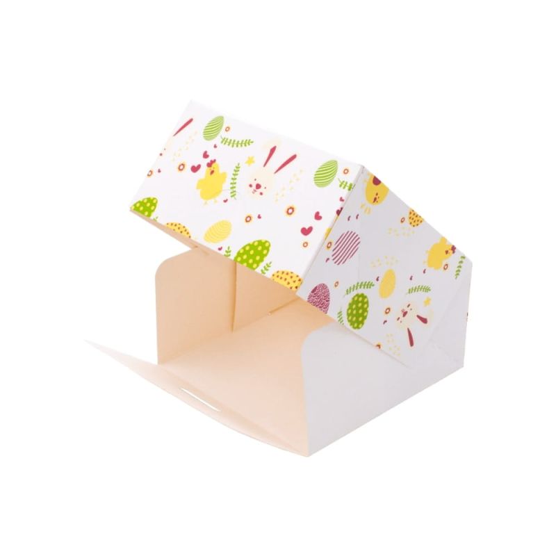 Pudełko na ciasto 130x130x70mm WIELKANOCNE- opakowanie 20 sztuk