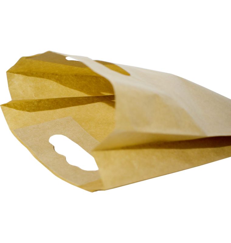 Torebki papierowe fałdowe z uchwytem 26x8x40,5 cm opk. 50 sztuk