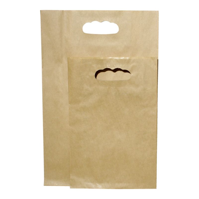 Torebki papierowe fałdowe z uchwytem 26x8x40,5 cm opk. 50 sztuk