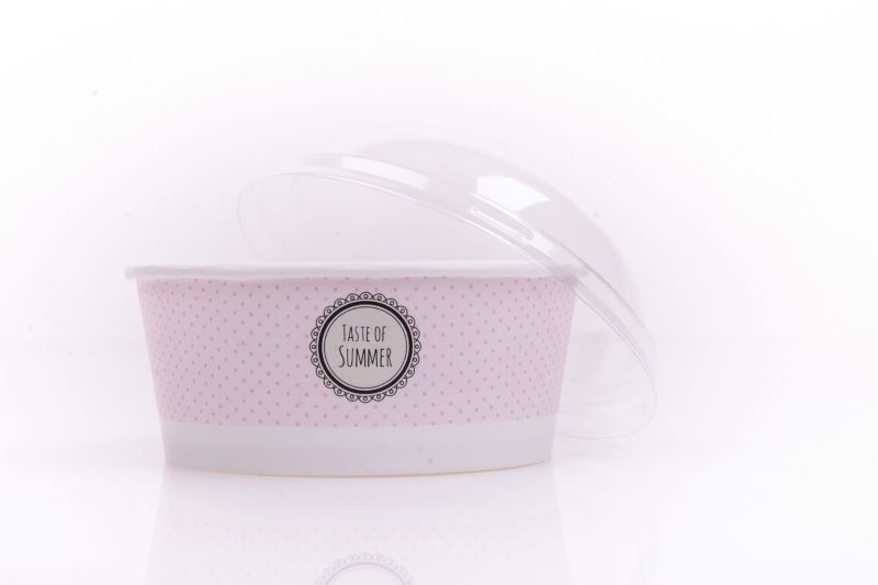 Miska papierowa na lody, desery 350ml opk. 30 sztuk PASTELE